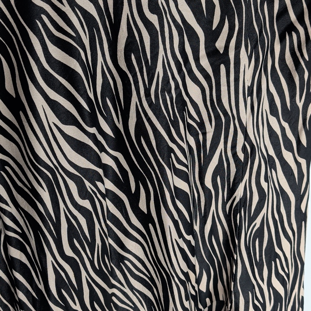 Maeve Anthropologie Zebra Print Ruffle Midi High Low Skirt Size M - Picture 12 of 12